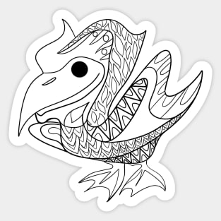 fancy kawaii pelican ecopop Sticker